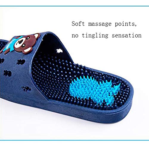 NYKK Chanclas Ducha Baño del Deslizador de Las Sandalias de acupresión Masaje Sandalias de Masaje Zapatos de Secado rápido Zapatillas de baño Ducha Ducha Chancletas (Color : A, Size : 41)