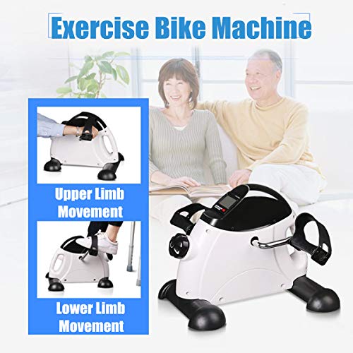 NYPB Bicicleta Estática de Interior, Mini Bicicleta Estática Entrenamiento de Resistencia Cardio Fitness Ciclismo Indoor Máqu Pantalla LED Superiores E Inferiores Entrenamiento De Rehabilitación