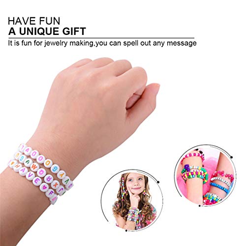 O-Kinee Cuentas del Alfabeto Multicolor 1200 Piezas Mezclado Redondo Acrílico Cuentas de Letras Redonda de Corazón de Amor,Con Cuerda de Cristal para Pulseras DIY Manualidades (Mezcla de colores) O-Kinee Cuentas del Alfabeto Multicolor 1200 Piezas Mezclado Redondo Acrílico Cuentas de Letras Redonda de Corazón de Amor,Con Cuerda de Cristal para Pulseras DIY Manualidades (Mezcla de colores)