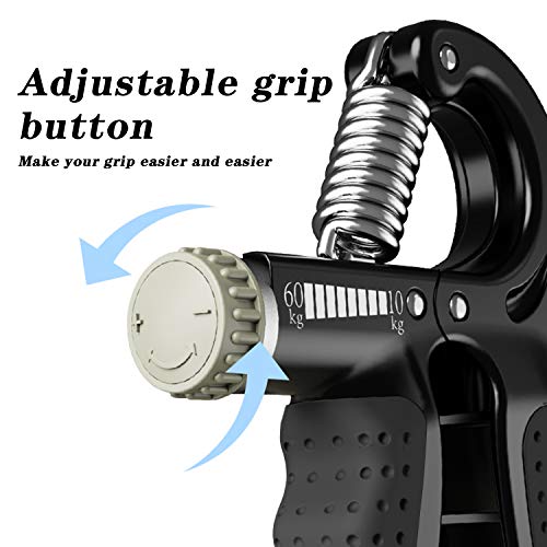 O-Kinee Fortalecedor de Agarre, Fortalecedor de Mano 5-60KG Ajustables Agarre Manual Ejercicio, Entrenador de Músculos de Mano Utilizado para Entrenamiento Antebrazo, Apretón de Manos (1 Piezas) O-Kinee Fortalecedor de Agarre, Fortalecedor de Mano 5-60KG Ajustables Agarre Manual Ejercicio, Entrenador de Músculos de Mano Utilizado para Entrenamiento Antebrazo, Apretón de Manos (1 Piezas)