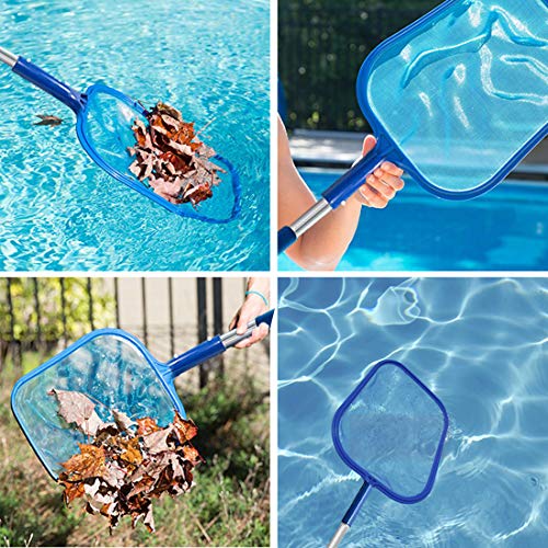 O-Kinee Recogehojas para Piscinas Profesional,Kits de Skimmer Piscinas con 1.2m Barra Telescópica para Spas, Natación, Pozos, para Piscinas Claras, Leaves Y Debris