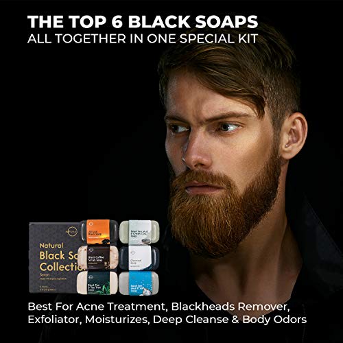 O Naturals Selección 6 Mejores Jabones Natural Negro Facial Cuerpo y Mano con Carbón Africano y Sal Mar Muerto. Olor Agradable Piel Suave Pastillas Jabón Espuma Estuche Regalo Mujer Hombre 680 gr. O Naturals Selección 6 Mejores Jabones Natural Negro Facial Cuerpo y Mano con Carbón Africano y Sal Mar Muerto. Olor Agradable Piel Suave Pastillas Jabón Espuma Estuche Regalo Mujer Hombre 680 gr.