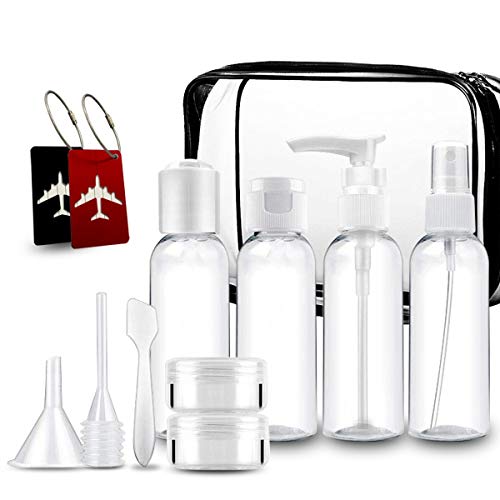 O³ Neceser Transparente para Avion - Capacidad 1 L - con 6 Contenedores De Cosméticos | Bolsa Aseo Transparente - Neceser Impermeable O³ Neceser Transparente para Avion - Capacidad 1 L - con 6 Contenedores De Cosméticos | Bolsa Aseo Transparente - Neceser Impermeable