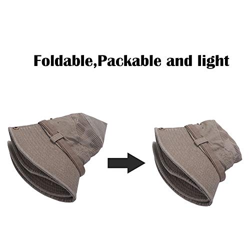 Obling Sombrero Sol algodón protección UV,Sombrero Verano,Sombrero Playa,Sombrero Safari Boonie,Sombrero Pesca Plegable con Malla Transpirable Correa Ajustable para Barbilla- Hombres Mujeres(Caqui) Obling Sombrero Sol algodón protección UV,Sombrero Verano,Sombrero Playa,Sombrero Safari Boonie,Sombrero Pesca Plegable con Malla Transpirable Correa Ajustable para Barbilla- Hombres Mujeres(Caqui)