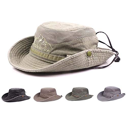 Obling Sombrero Sol algodón protección UV,Sombrero Verano,Sombrero Playa,Sombrero Safari Boonie,Sombrero Pesca Plegable con Malla Transpirable Correa Ajustable para Barbilla- Hombres Mujeres(Caqui) Obling Sombrero Sol algodón protección UV,Sombrero Verano,Sombrero Playa,Sombrero Safari Boonie,Sombrero Pesca Plegable con Malla Transpirable Correa Ajustable para Barbilla- Hombres Mujeres(Caqui)
