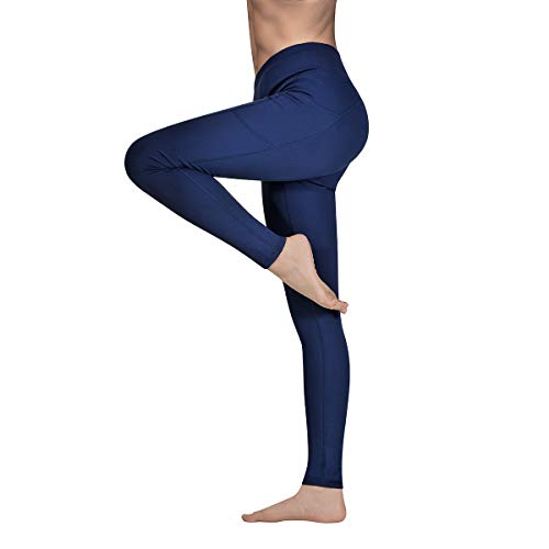 Occffy Cintura Alta Pantalón Deportivo de Mujer Leggings para Running Training Fitness Estiramiento Yoga y Pilates DS166 (Azul profundo, XS) Occffy Cintura Alta Pantalón Deportivo de Mujer Leggings para Running Training Fitness Estiramiento Yoga y Pilates DS166 (Azul profundo, XS)