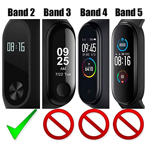 OcioDual Correa de Recambio Negra para Xiaomi Mi Smart Band 2 Smartwatch Bracalete Ajustable Reloj Pulsera Silicona Flexible