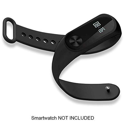 OcioDual Correa de Recambio Negra para Xiaomi Mi Smart Band 2 Smartwatch Bracalete Ajustable Reloj Pulsera Silicona Flexible