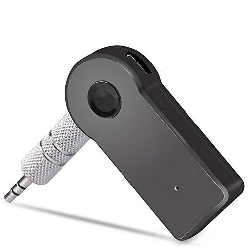 OcioDual Receptor de Audio Inalámbrico Bluetooth BT 3.0 Conector Aux Mini Jack 3.5mm Manos Libres Coche Batería Integrada Negro