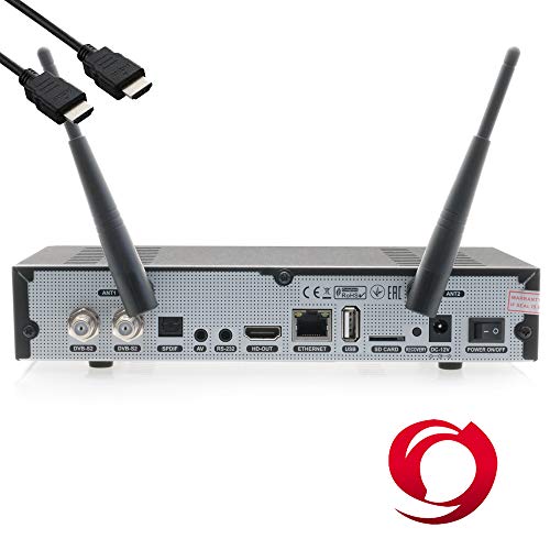 OCTAGON SF8008 4K UHD HDR Twin Sat - Receptor de disco duro (2 x DVB-S2X Multistream, E2 Linux, IPTV, Smart TV Box, Media Server, PVR con función de grabación, incluye cable HDMI y Dual WiFi)