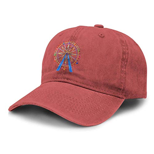 Odelia Palmer Rueda de la Fortuna Unisex con Estilo para Adultos Sombreros de Vaquero Sombrero Ajustable Odelia Palmer Rueda de la Fortuna Unisex con Estilo para Adultos Sombreros de Vaquero Sombrero Ajustable