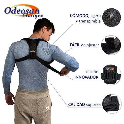 Odeosan Clinique Corrector de Postura para Espalda, Hombro y Clavícula Hombre y Mujer | Soporte Ajustable Unisex de Calidad para Mejorar Postura y Aliviar Dolor | Apoyo de Columna y Tronco Cifosis Odeosan Clinique Corrector de Postura para Espalda, Hombro y Clavícula Hombre y Mujer | Soporte Ajustable Unisex de Calidad para Mejorar Postura y Aliviar Dolor | Apoyo de Columna y Tronco Cifosis