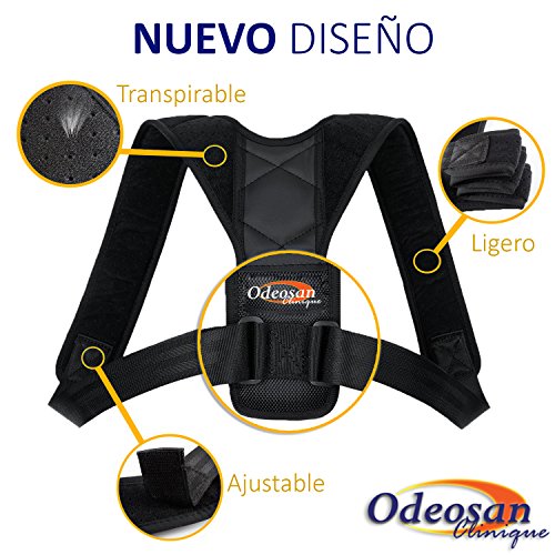 Odeosan Clinique Corrector de Postura para Espalda, Hombro y Clavícula Hombre y Mujer | Soporte Ajustable Unisex de Calidad para Mejorar Postura y Aliviar Dolor | Apoyo de Columna y Tronco Cifosis