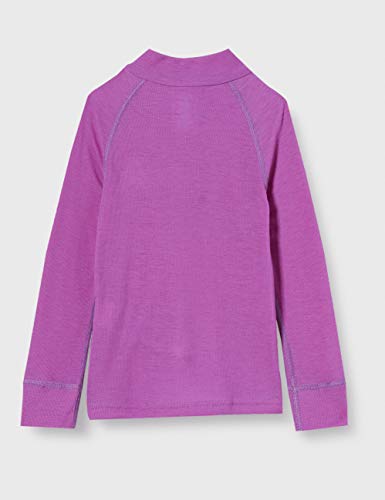 Odlo BL Top Turtle Neck l/s Half Zip Active Warm Camiseta, Infantil, Violeta, 164
