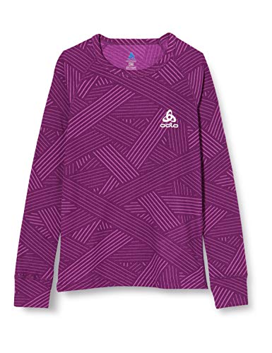 Odlo Camiseta Interior Unisex Infantil Bl Top Crew Neck L/S Active Warm Trend Kids, Unisex niños, Camiseta, 150519, Charisma FW20 - Tarjeta gráfica, 140