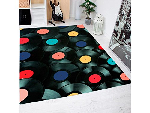 Oedim Alfombra Discos Vinilo PVC 95 cm x 200 cm | Moqueta Adulto PVC | Suelo vinilico para Adultos