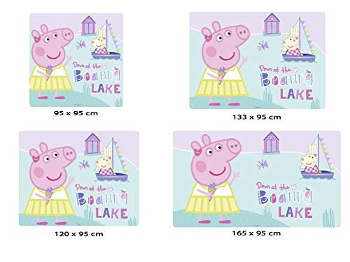 Oedim Alfombra PVC Peppa Pig Barco | 165 x 95 cm | Producto Oficial y Original | Suelo vinílico | Decoración del Hogar | Peppa Pig |