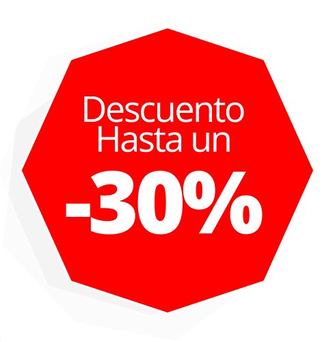 Oedim Pack de 2 Vinilos Rebajas | Descuento Personalizado | Muestra en tu Escaparate Tus Descuentos de Navidad | Pegatinas Adhesivas con Reserva de Blanco Duraderas, Resistentes