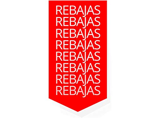 Oedim Pack de 2 Vinilos Rebajas | Descuento Personalizado | Muestra en tu Escaparate Tus Descuentos de Navidad | Pegatinas Adhesivas con Reserva de Blanco Duraderas, Resistentes