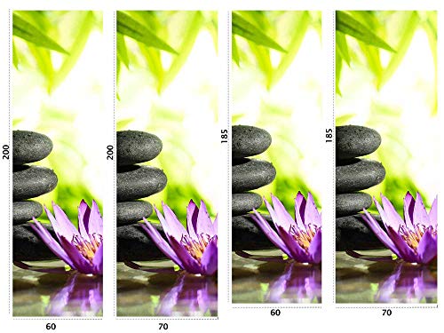 Oedim Vinilo para Frigorífico Piedras Negras y Flor de Loto Zen 185x60cm | Adhesivo Resistente y Económico | Pegatina Adhesiva Decorativa de Diseño Elegante Oedim Vinilo para Frigorífico Piedras Negras y Flor de Loto Zen 185x60cm | Adhesivo Resistente y Económico | Pegatina Adhesiva Decorativa de Diseño Elegante