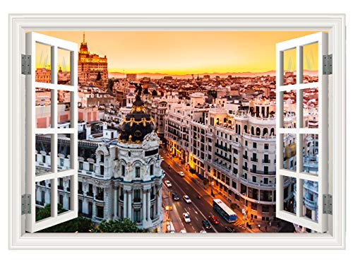 Oedim Vinilo Ventana Madrid Puesta de Sol | 200x140cm | Adhesivo Incluido | Decoracion Habitación | Pegatina Adhesiva Diseño Profesional Oedim Vinilo Ventana Madrid Puesta de Sol | 200x140cm | Adhesivo Incluido | Decoracion Habitación | Pegatina Adhesiva Diseño Profesional