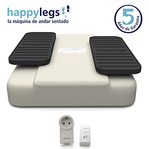 Oferta Pack Happylegs® Blanco con Mando a Distancia ON/OFF + Manos Sanas + Correas. Estimula tu circulación de piernas y manos. La Máquina de Andar Sentado que Ayuda a Mejorar la Circulación (Blanco)