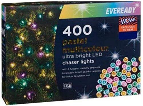 OFERTAS ONLINE OUTLET Nuevo Increíble Ultra Brillante LED Pastel Chaser Luces 400pk - Multi Perfecto para la decoración de Navidad este año