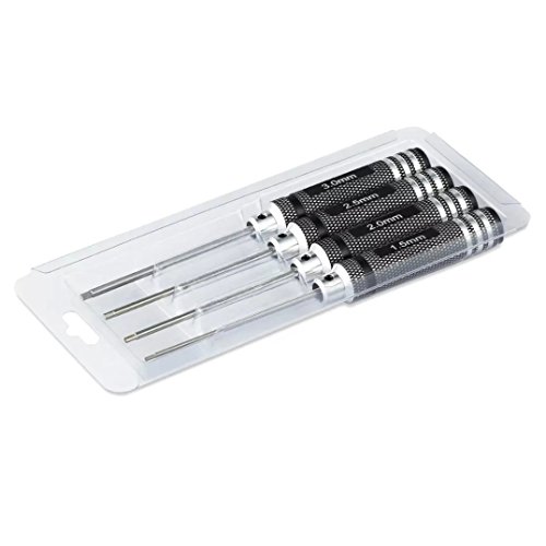 OFKPO 4PCS Destornillador Hexagonal Profesionales (1.5mm 2.0mm 2.5mm 3.0mm) para Helicóptero RC Transmisor del Coche,Negro OFKPO 4PCS Destornillador Hexagonal Profesionales (1.5mm 2.0mm 2.5mm 3.0mm) para Helicóptero RC Transmisor del Coche,Negro