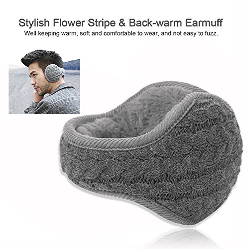 OFKPO Felpa Earmuff Caliente Unisex, para Color Sólido Mantenga Caliente Orejeras Orejeras Pareja, Gris