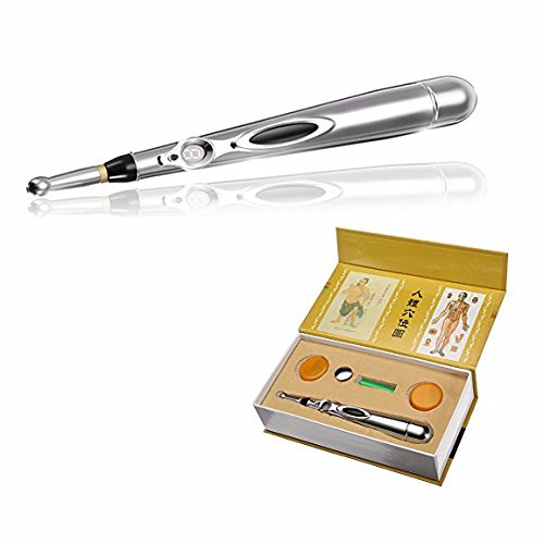 OFKPO Lápiz Eléctrico de Masaje para Acupuntura,Acupuntura Terapia Heal Masaje Pen Meridian Energy Pen