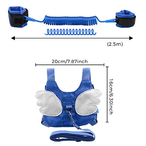 OFUN 2 Piezas Correa para Niños Seguridad, 2.5M Arnes para Bebes Anti-lost Correa para Niños, Ajustable Correa Ninos Arnes Niños Correa Niño, Algodón Suave y Material de PU