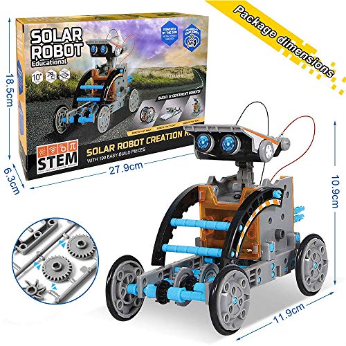 OFUN Juguete Robot Stem para niños, 12 en 1 Robots Kit de Ciencia Divertido Juego Creativo y DIY Juguetes, Manualidades Regalos para niños de 8 a 12 años