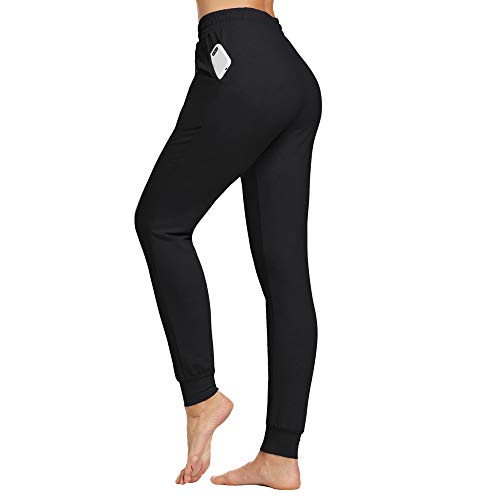 Ogeenier Pantalon Chandal Mujer Pantalones de Deporte Algodón Ropa Deportiva Yoga Fitness Jogger