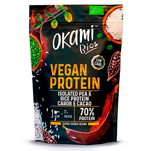 Okami Bio | Proteina De Guisante, Arroz, Cacao Y Algarroba | Proteína Vegana | Incrementa la Energía | 500gr.
