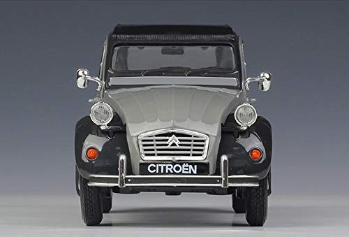 OKMIJN Truckks 1:24 Citroen 2Cv 6 Charleston Modelo De Coche De Aleación De Simulación De Coche Clásico (Color: Gris)