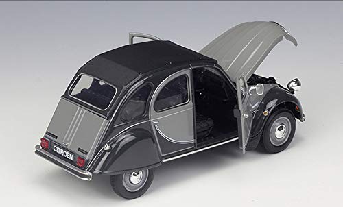 OKMIJN Truckks 1:24 Citroen 2Cv 6 Charleston Modelo De Coche De Aleación De Simulación De Coche Clásico (Color: Gris)