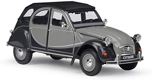 OKMIJN Truckks 1:24 Citroen 2Cv 6 Charleston Modelo De Coche De Aleación De Simulación De Coche Clásico (Color: Gris)