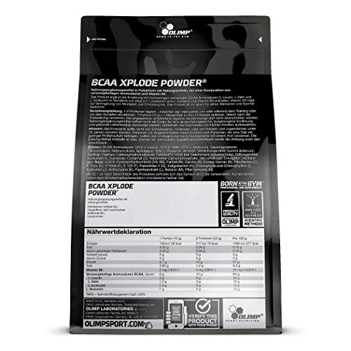 Olimp Sport Nutrition BCAA Xplode Aminoácidos Ramificados, Sabor a Fruit Punch - 1000 gr Olimp Sport Nutrition BCAA Xplode Aminoácidos Ramificados, Sabor a Fruit Punch - 1000 gr