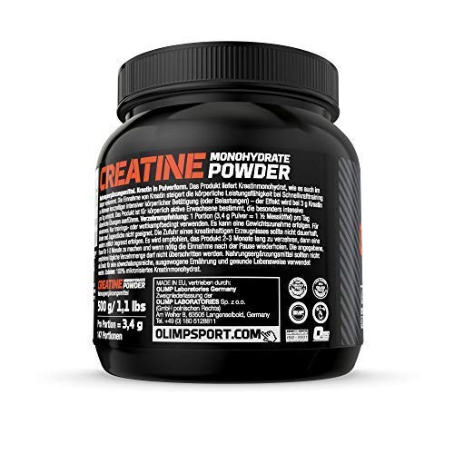 OLIMP SPORT NUTRITION Creatine Creapure Monohydrate 500 g - (El empaque puede variar)