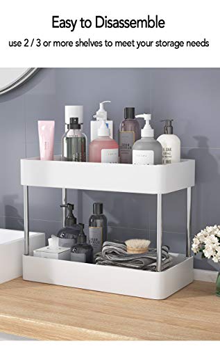 Olliwon Carritos Auxiliares para Cocina y Baño, 3 Alturas con Ruedas, Ideal como Almacenaje Adicional para Cocina, Vestíbulo, Dormitorio o Oficina - Blanco Olliwon Carritos Auxiliares para Cocina y Baño, 3 Alturas con Ruedas, Ideal como Almacenaje Adicional para Cocina, Vestíbulo, Dormitorio o Oficina - Blanco