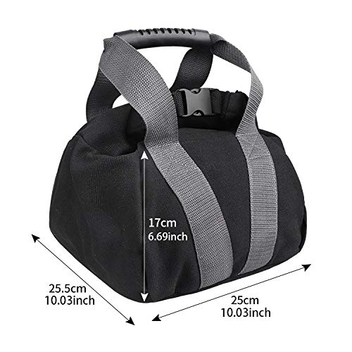 OLT-UE Pesas Kettlebell, Bolsa Arena Entrenamiento Levantamiento Pesas Ajustable, Bolsa Entrenamiento Fitness Llena con Cómodo Cierre Hebilla Asa para Powerlifting-Weight Ejercicio-Correr