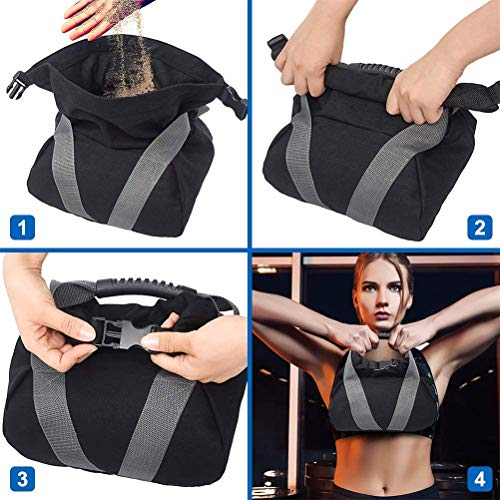 OLT-UE Pesas Kettlebell, Bolsa Arena Entrenamiento Levantamiento Pesas Ajustable, Bolsa Entrenamiento Fitness Llena con Cómodo Cierre Hebilla Asa para Powerlifting-Weight Ejercicio-Correr OLT-UE Pesas Kettlebell, Bolsa Arena Entrenamiento Levantamiento Pesas Ajustable, Bolsa Entrenamiento Fitness Llena con Cómodo Cierre Hebilla Asa para Powerlifting-Weight Ejercicio-Correr