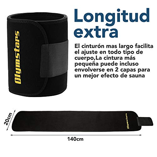 Olymstars Fajas Reductoras Adelgazantes - Faja Reductora Mujer y Hombre de Neopreno - Faja Lumbar Acelerar la Pérdida de Peso- Faja Reductora para la Quema de Grasas Efecto Sauna - Ajustable 140cm Olymstars Fajas Reductoras Adelgazantes - Faja Reductora Mujer y Hombre de Neopreno - Faja Lumbar Acelerar la Pérdida de Peso- Faja Reductora para la Quema de Grasas Efecto Sauna - Ajustable 140cm
