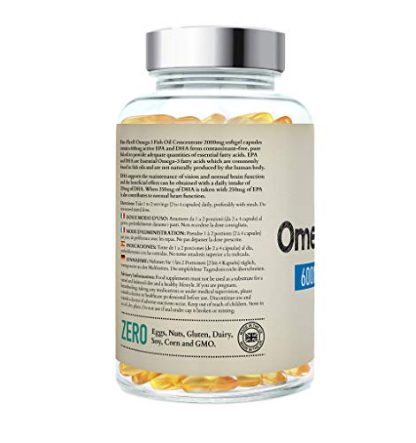 Omega 3 Aceite de Pescado 2000 mg 365 Soft Gel cápsula de Rite Flex