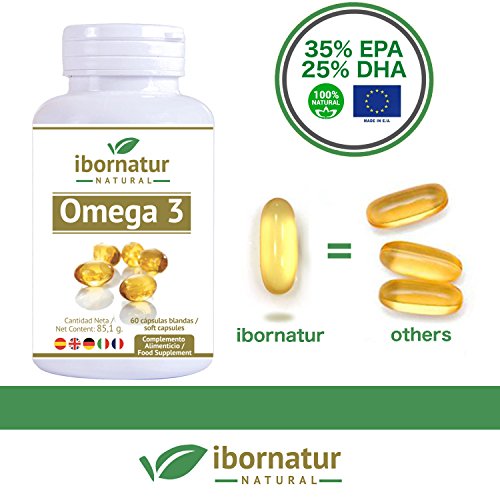 Omega 3 capsulas fish oil | Aceite de Pescado 1000 mg | Mayor pureza y frescura Gran potencia EPA DHA | Complemento alimenticio