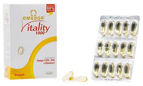OMEGOR® Vitality 1000: ¡NUEVO con un 90% de Omega-3 TG! 5 * IFOS certificado desde 2006. EPA 535 mg y DHA 268 mg por perla. Min. Estructura 90% de triglicéridos y destilación molecular, 60 cps. OMEGOR® Vitality 1000: ¡NUEVO con un 90% de Omega-3 TG! 5 * IFOS certificado desde 2006. EPA 535 mg y DHA 268 mg por perla. Min. Estructura 90% de triglicéridos y destilación molecular, 60 cps.
