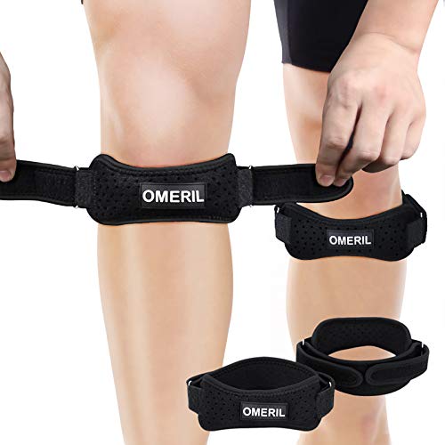 OMERIL Rodilleras Deportivas, Rodilleras Ajustable (2Pack) para Estabilizador de Articulación, Rodilla Protector para Hombre y Mujer, Soporte de Rodilleras para Correr, Saltar, Sentadillas, Tenis