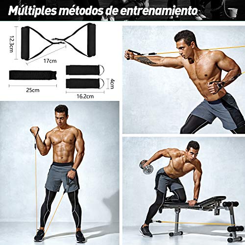 OMORC Bandas Elasticas, Cintas Elásticas, Bandas de Resistencia Látex con Manijas, Gancho de la Puerta, Correa del Tobillo, Adecuado para Fitness OMORC Bandas Elasticas, Cintas Elásticas, Bandas de Resistencia Látex con Manijas, Gancho de la Puerta, Correa del Tobillo, Adecuado para Fitness