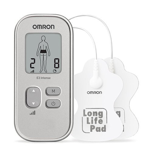OMRON Tens E3 - Dispositivo para Alivio del Dolor, Tecnología de Triple Action Tens, Blanco + 2 Electrodos de Recambio