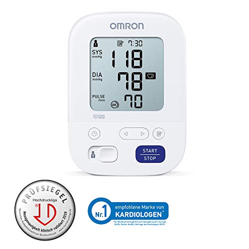 Omron X3 Comfort Home Blood Pressure Monitor Máquina de presión sanguínea para el control de la hipertensión en casa, aprobado por la protección de consumidores de Stiwa 09/2020